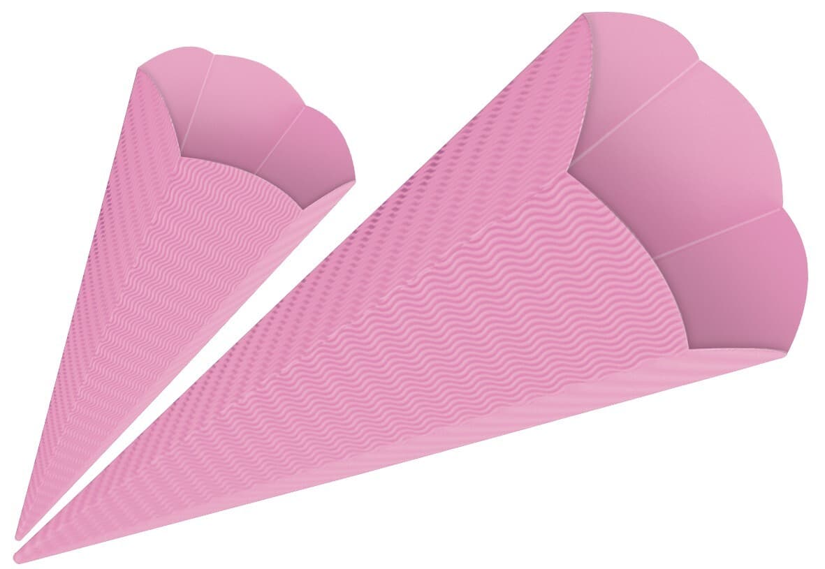 URSUS Schultüten 3D-Schultüten, rosa, Höhe: 41 cm, Durchmesser: 15 cm