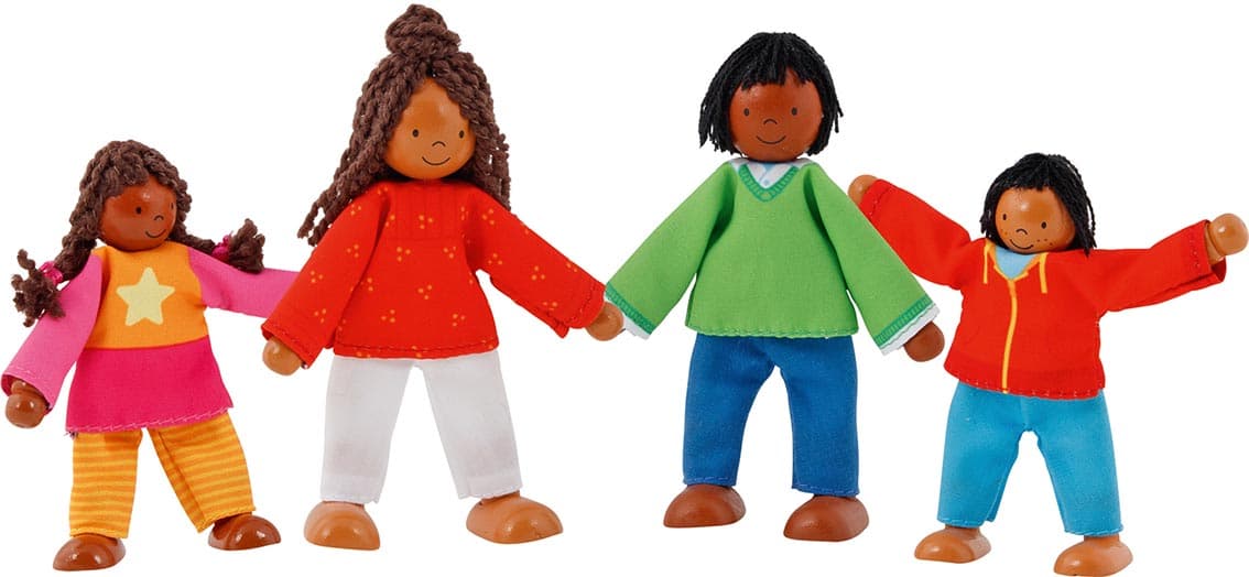 Goki 51495 - Biegepuppen, Moderne Familie II