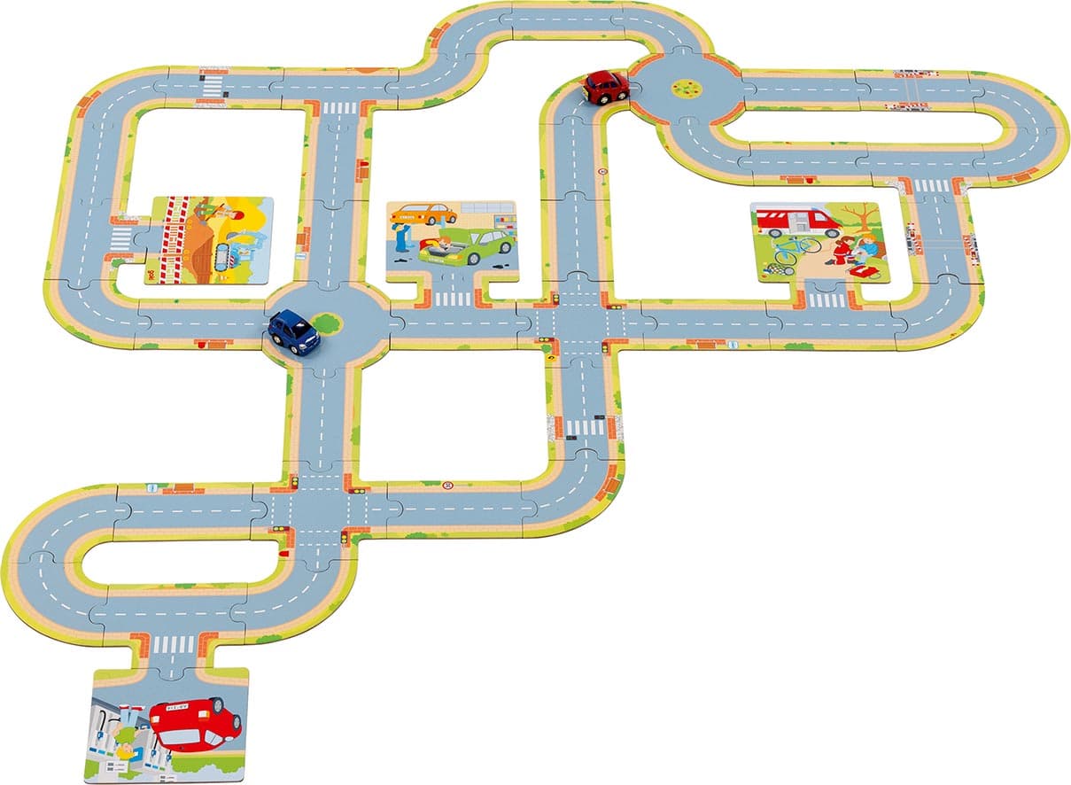 Goki 57422 - Spielstraße mit 2 Fahrzeugen