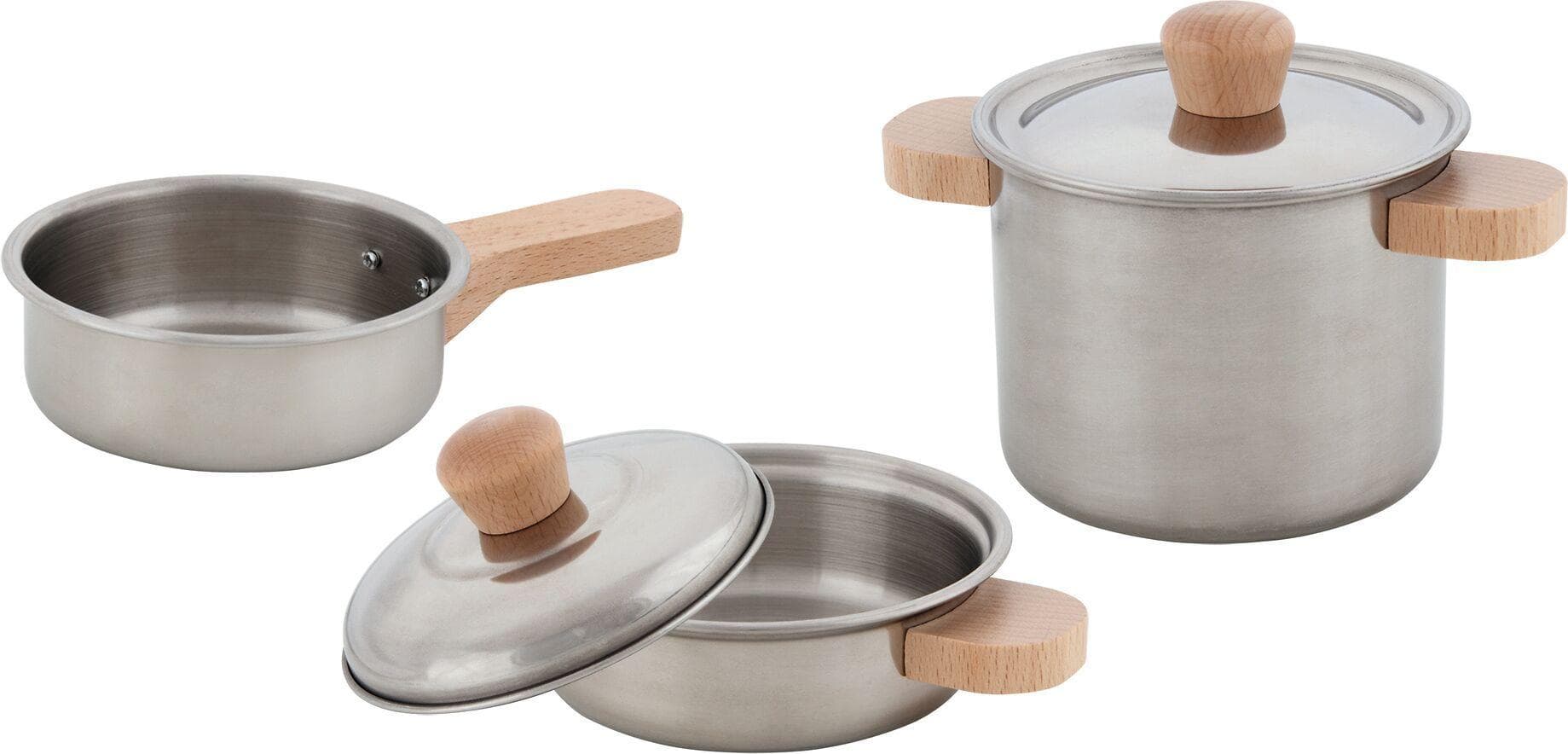 Kochset Sterneküche, 2 Töpfe und 1 Pfanne