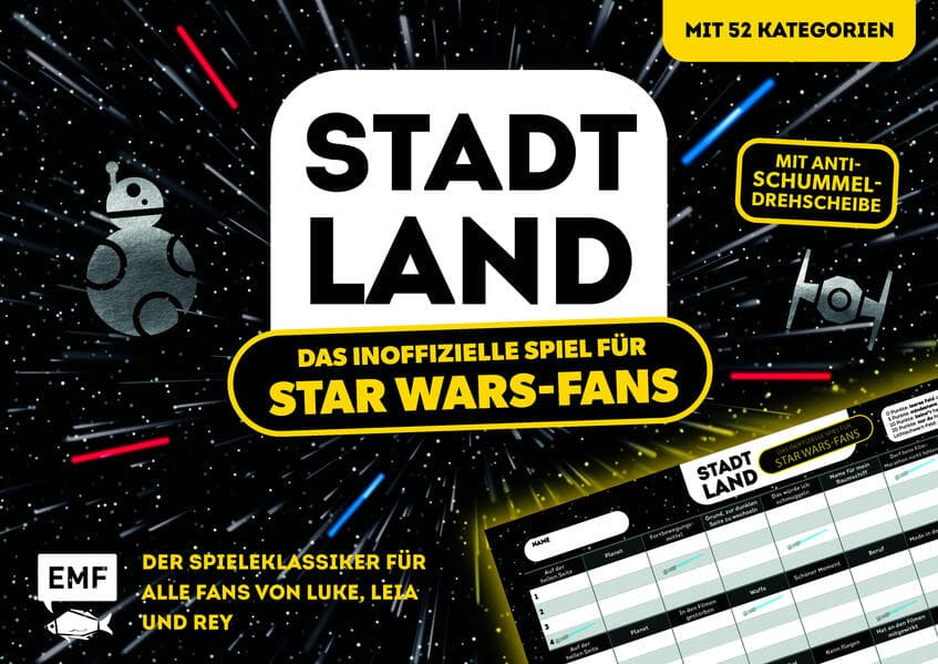 Stadt, Land, das inoffizielle Spiel für Star Wars-Fans - Der Spieleklassiker für alle Fans von Luke,