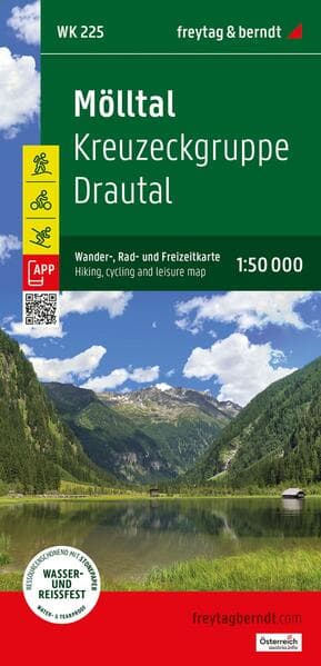 freytag & berndt Wanderkarte WK 225 Mölltal, Kreuzeckgruppe - Drautal 1:50.000