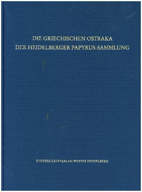 Die griechischen Ostraka der Heidelberger Papyrus-Sammlung