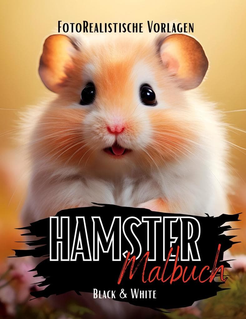 Hamster Malbuch Fotorealistisch.