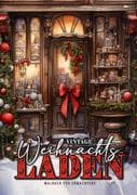 Vintage Christmas Stores Coloring Book for Adults