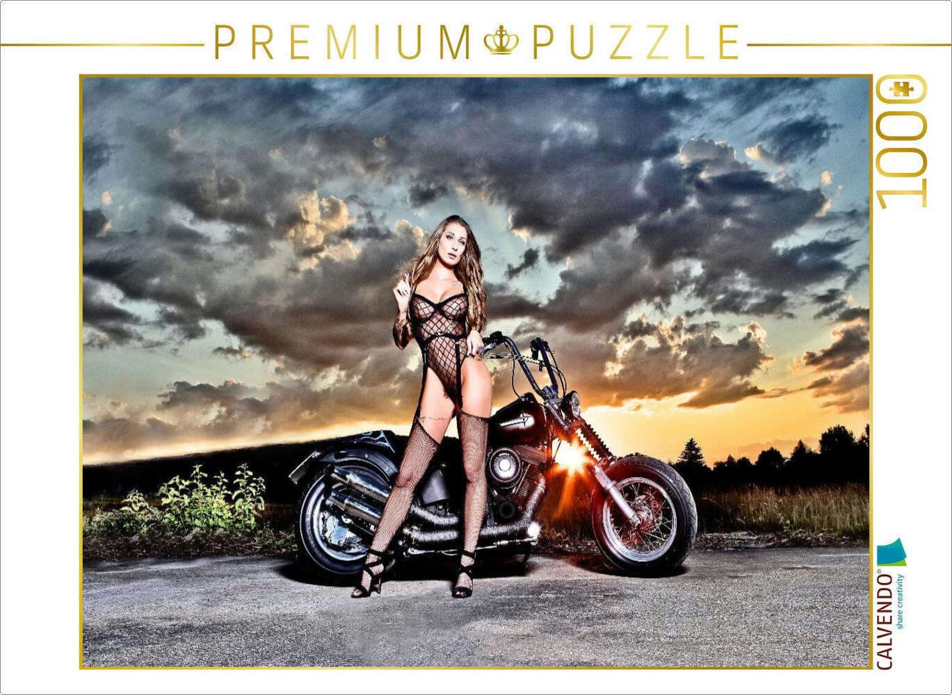 CALVENDO Puzzle Ein Motiv aus dem Kalender Motorräder und Sexy Girls | 1000 Teile Lege-Größe 64x48cm Foto-Puzzle für glückliche Stunden
