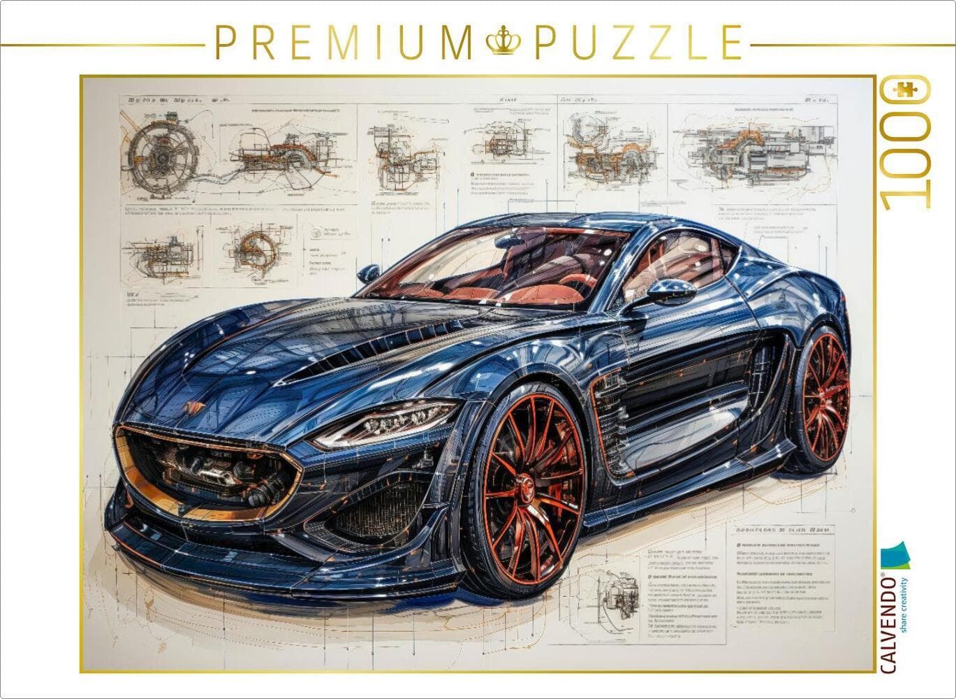 CALVENDO Puzzle Sportwagen | 1000 Teile Lege-Größe 64x48cm Foto-Puzzle für glückliche Stunden