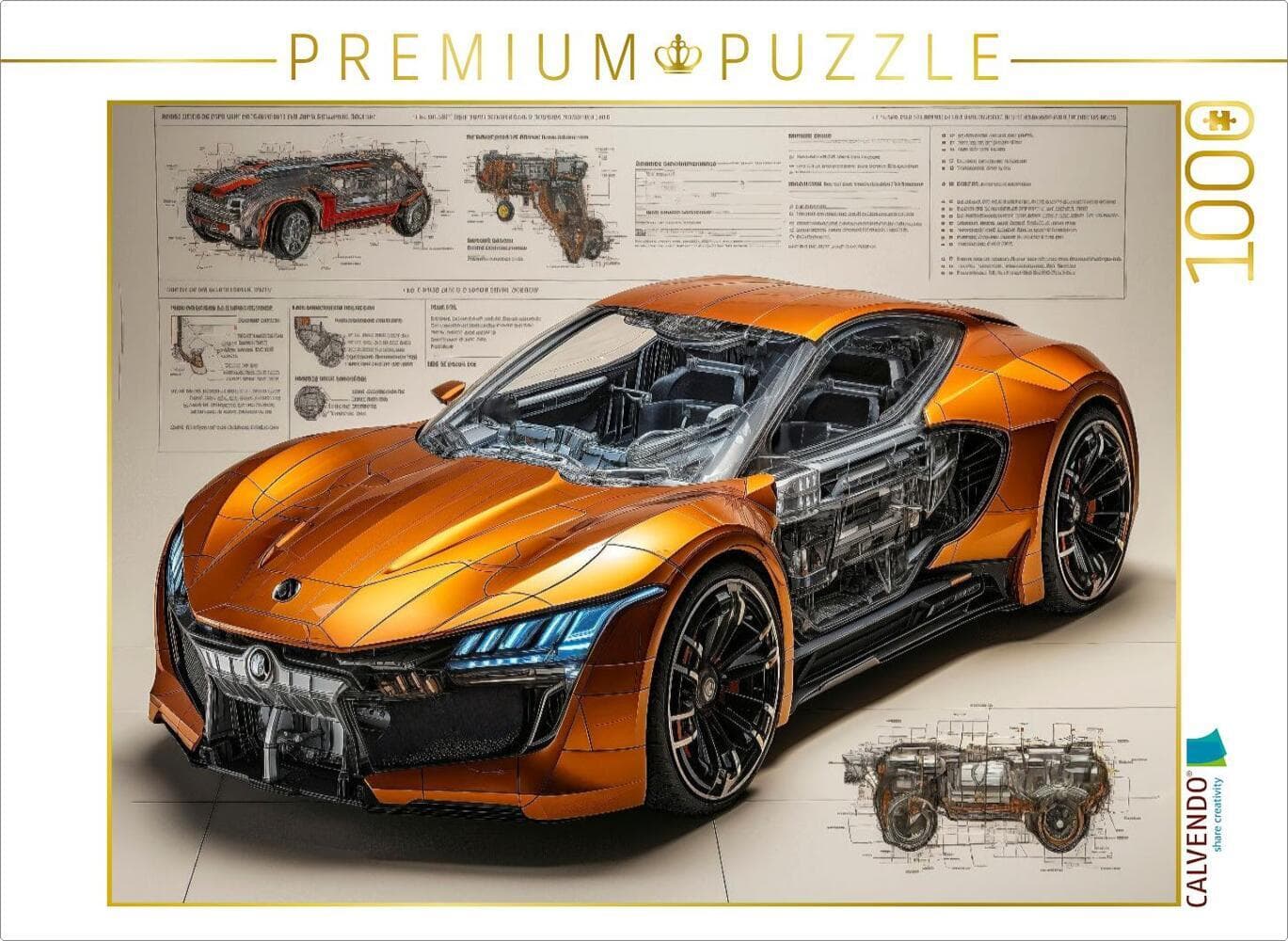 CALVENDO Puzzle Sportwagen | 1000 Teile Lege-Größe 64x48cm Foto-Puzzle für glückliche Stunden