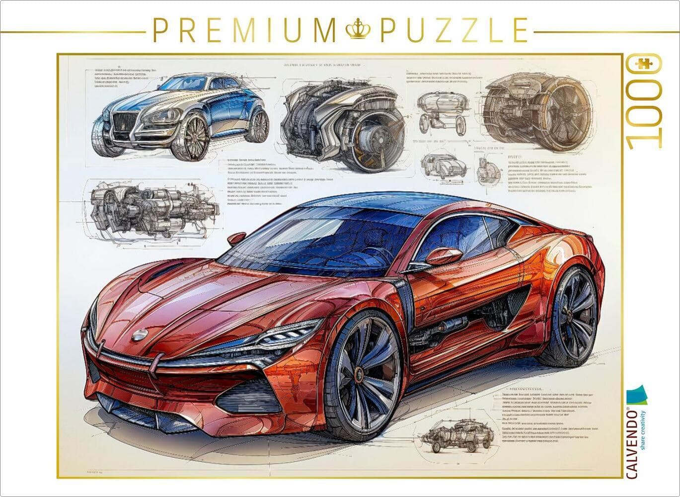 CALVENDO Puzzle Sportwagen | 1000 Teile Lege-Größe 64x48cm Foto-Puzzle für glückliche Stunden