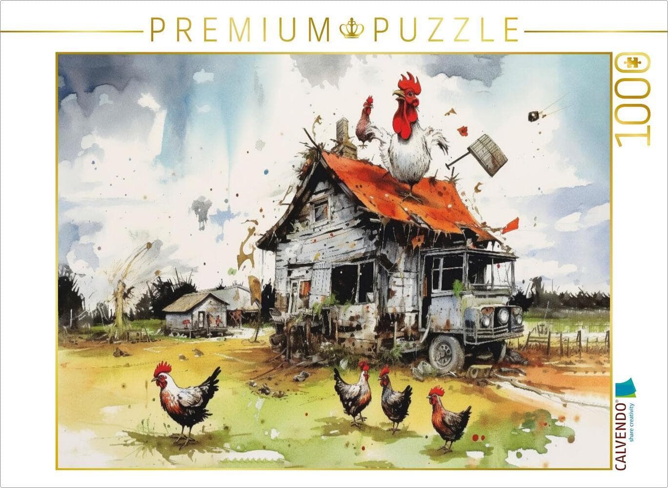 CALVENDO Puzzle Der Bauernhof | 1000 Teile Lege-Größe 64x48cm Foto-Puzzle für glückliche Stunden