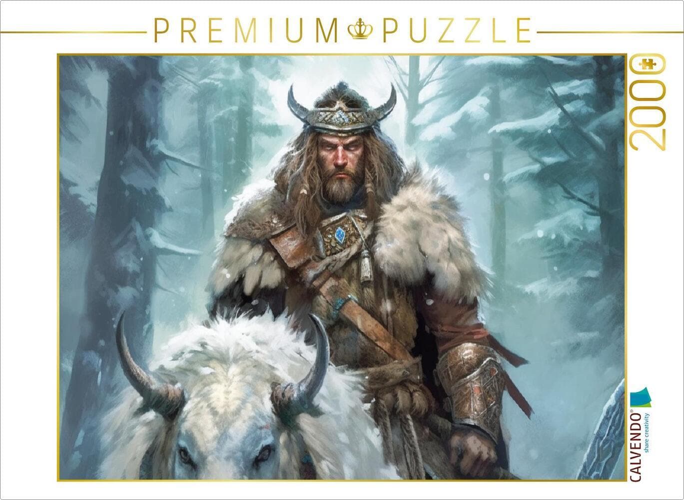 CALVENDO Puzzle Krieger im Wald | 2000 Teile Lege-Größe 90x67cm Foto-Puzzle für glückliche Stunden