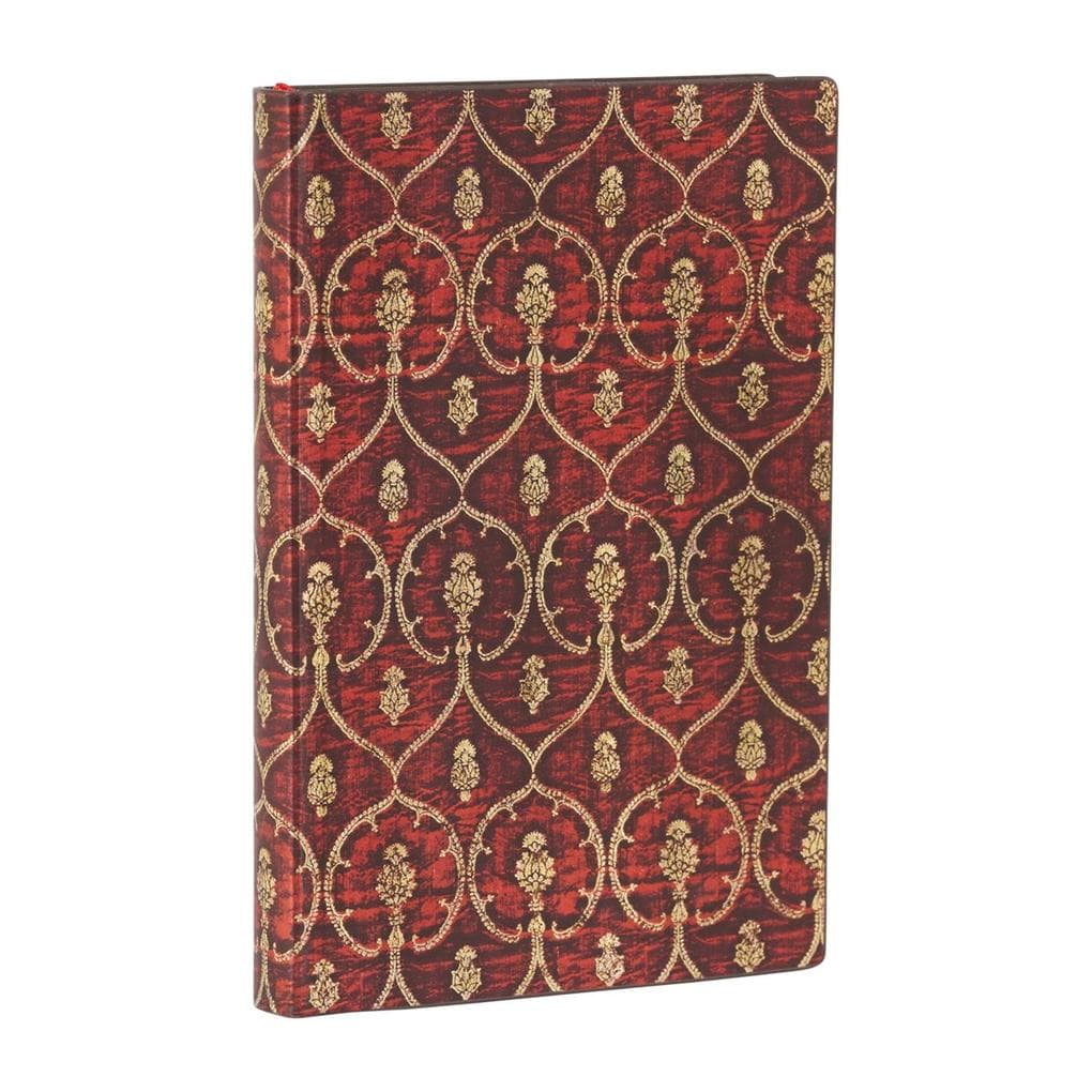 Paperblanks Red Velvet Softcover Flexi Mini Lined Elastic Band Closure 208 Pg 80 GSM