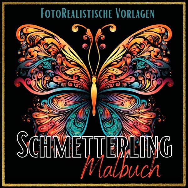 Malbuch Schmetterling "Fotorealistisch".