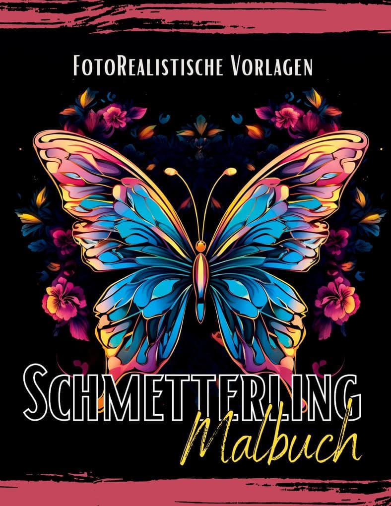 Schmetterling Malbuch Fotorealistisch.