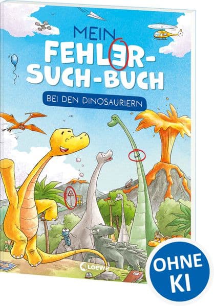 Mein Fehler-Such-Buch - Bei den Dinosauriern: Abwechlungsreiches Rätsel- und Beschäftigungsbuch für Kinder ab 6 Jahren
