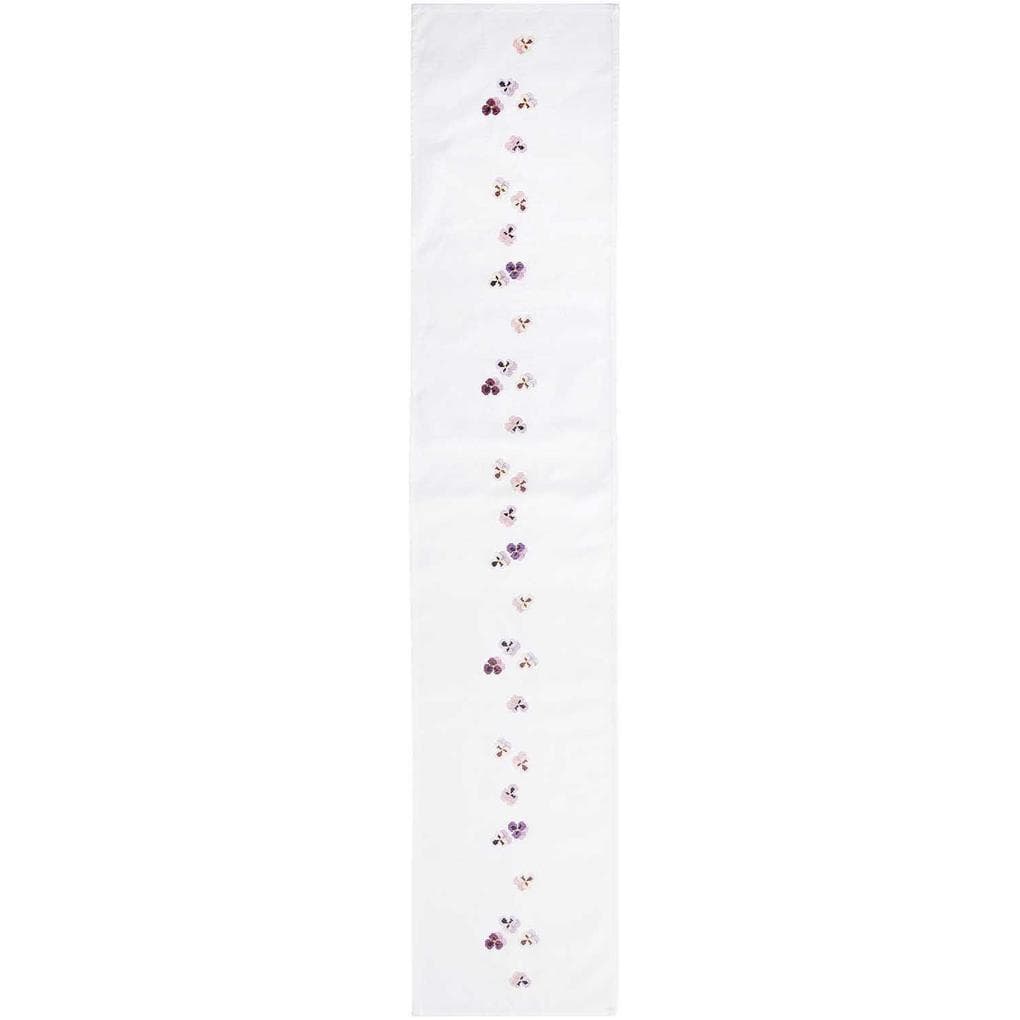 Stickpackung Gezählter Kreuzstich, Tischband Stiefmütterchen, 30 x 160cm