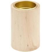 Holz Kerzenhalter, 6x6x9cm, passend für Kerzen Ø 4cm