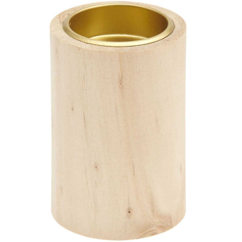 Holz Kerzenhalter, 6x6x9cm, passend für Kerzen Ø 4cm