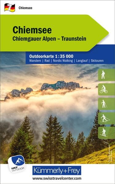 Kümmerly+Frey Outdoorkarte Deutschland 7 Chiemsee 1:35.000