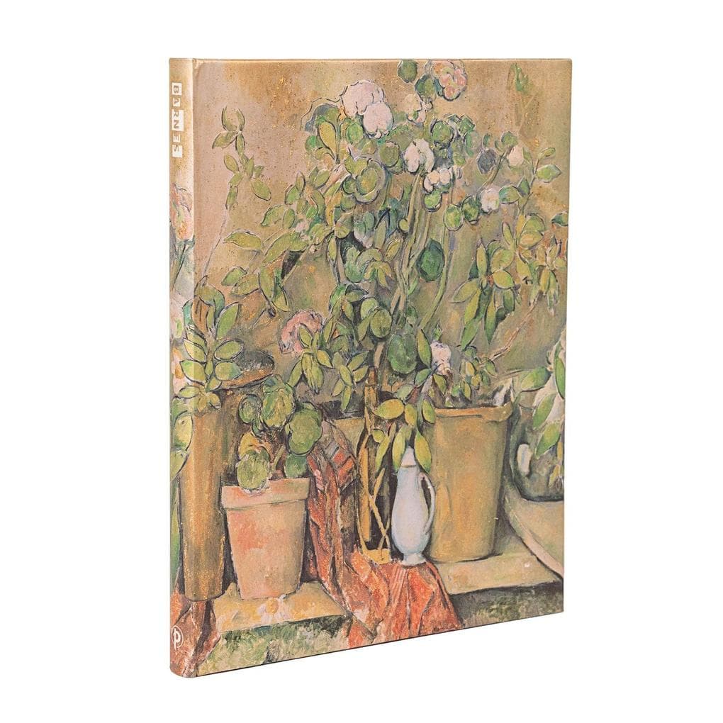 Cezanne's Terracotta Pots and Flowers Ultra Lined Hardback Journal (Elastic Band Closure)