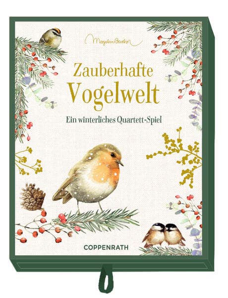 Coppenrath - Marjolein Bastin - Schachtelsp.: Zauberh. Vogelwelt - winterl.Quartett
