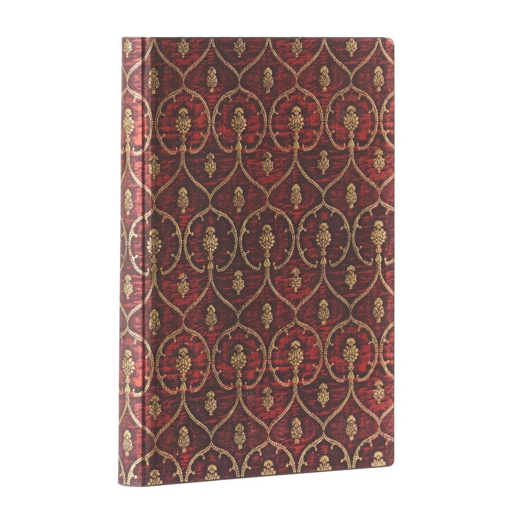 Paperblanks Red Velvet Softcover Flexi MIDI Lined Elastic Band Closure 176 Pg 100 GSM