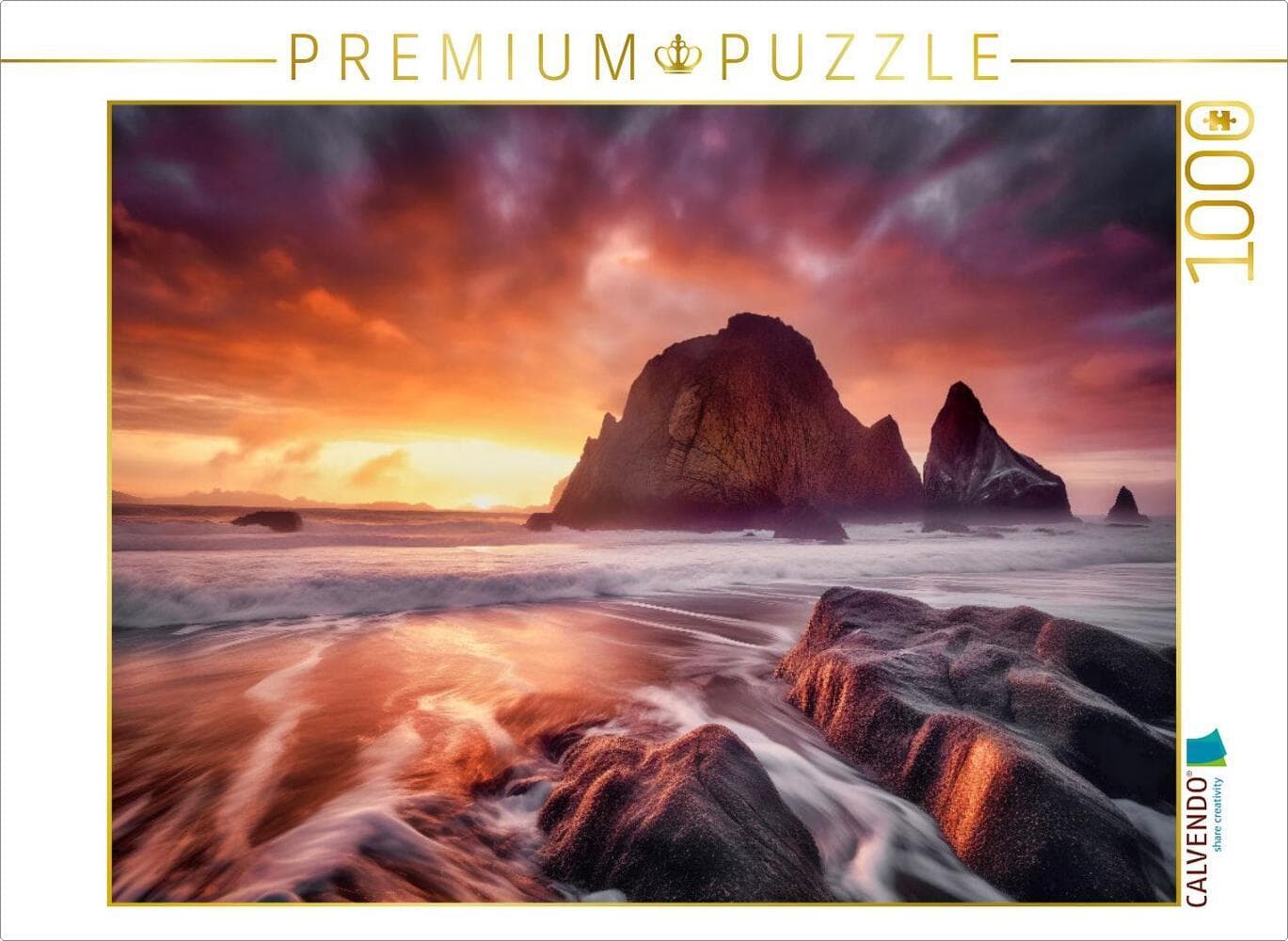CALVENDO Puzzle Ein Motiv aus dem Kalender Sturmgetrieben - Der wilde Küstenkalender | 1000 Teile Lege-Größe 64x48cm Foto-Puzzle für glückliche Stunden