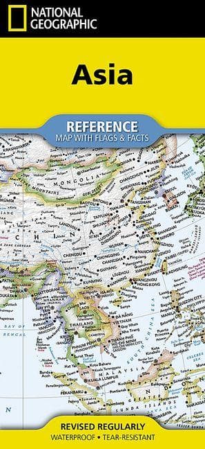National Geographic Asia Map (Folded with Flags and Facts)