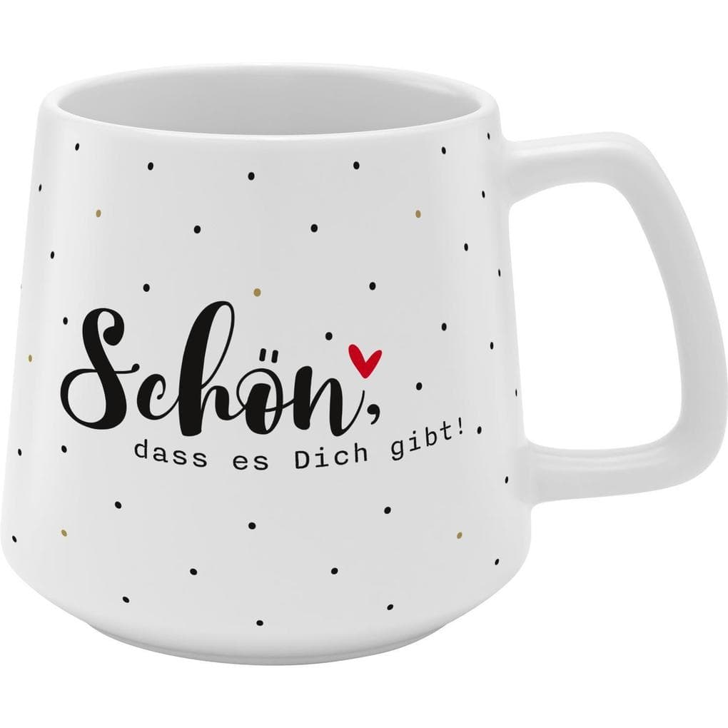 GRUSS & CO Tasse Konisch, Motiv "Schön, dass es dich gibt!"