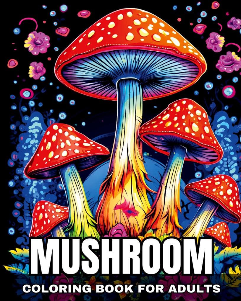 Mushroom Coloring Book for Adults