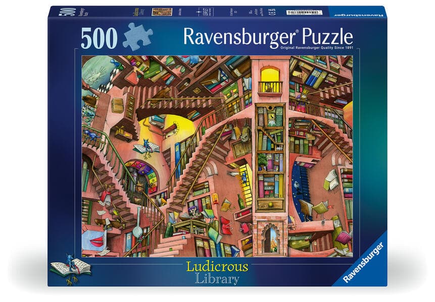Erwachsenenpuzzle 500 Teile - Ludicrous Library
