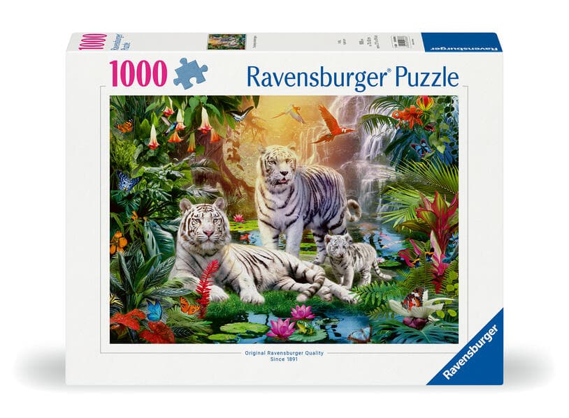 Erwachsenenpuzzle 1000 Teile - Familie der Weißen Tiger