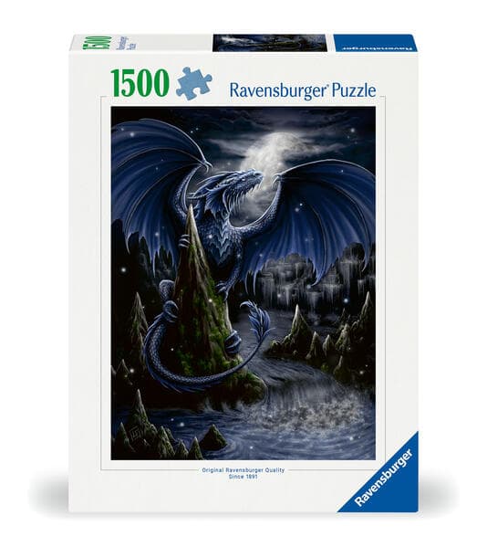 Erwachsenenpuzzle 1500 Teile - Der Schwarzblaue Drache