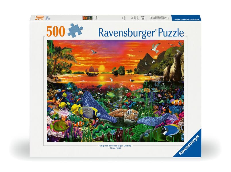 Erwachsenenpuzzle 500 Teile - Schildkröte im Riff