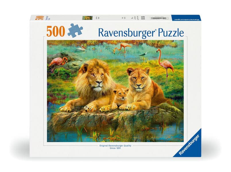 Erwachsenenpuzzle 500 Teile - Löwen in der Savanne