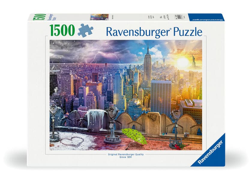 Erwachsenenpuzzle 1500 Teile - New York im Winter und Sommer