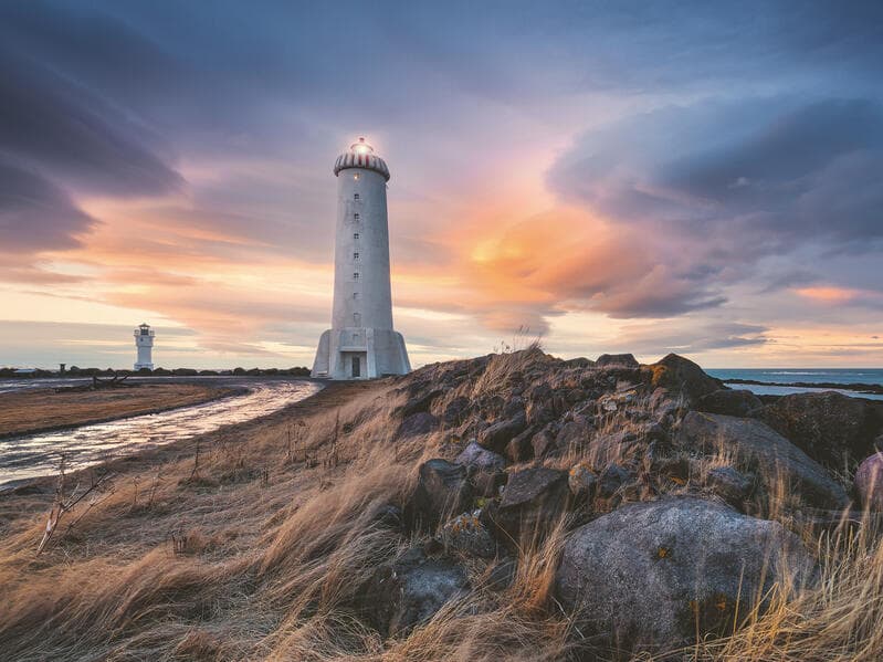 Erwachsenenpuzzle 1500 Teile - Magische Stimmung über dem Leuchtturm von Akranes, Island