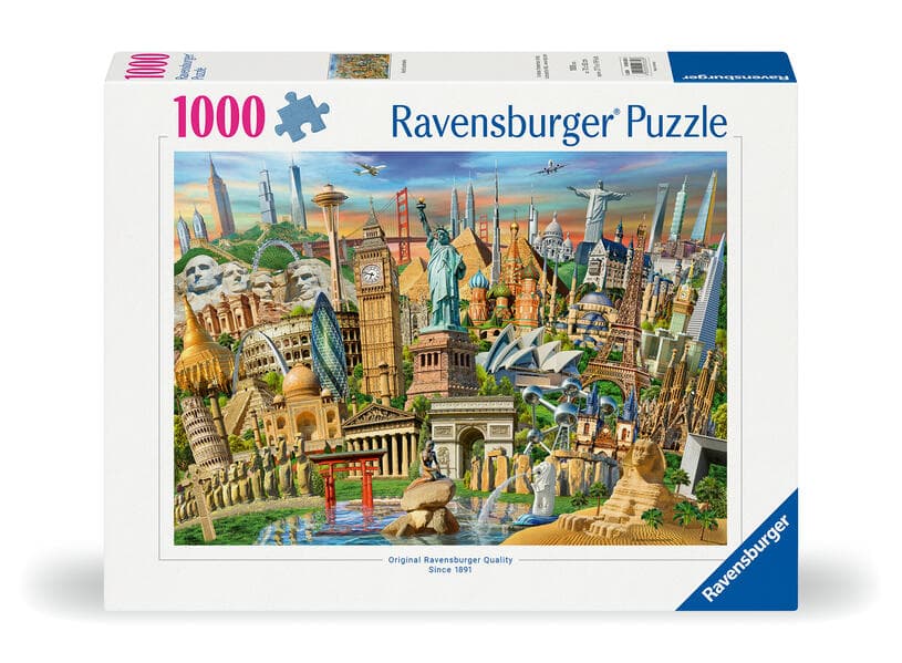 Erwachsenenpuzzle 1000 Teile - Sehenswürdigkeiten weltweit