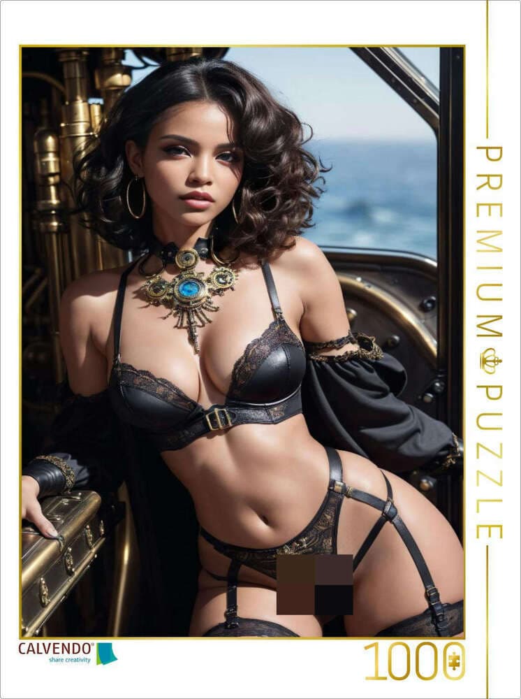 CALVENDO Puzzle Sexy Steampunk Girl Elara Moonshadow | 1000 Teile Lege-Größe 64x48cm Foto-Puzzle für