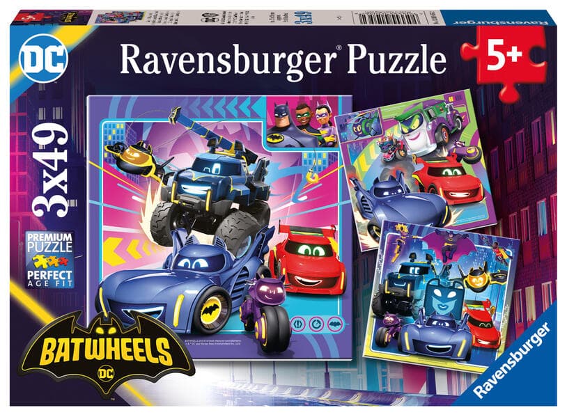Kinderpuzzle 3x49 Teile - Batwheels - An alle Batwheels!