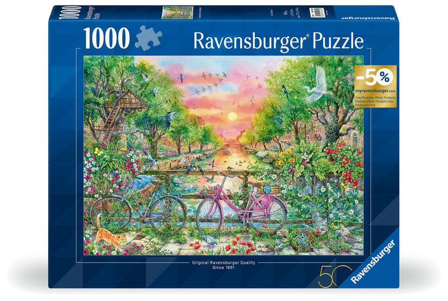 Erwachsenenpuzzle 1000 Teile - Verträumte Fahrräder in Amsterdam