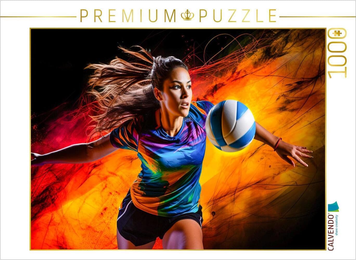 CALVENDO Puzzle Ein Motiv aus dem Kalender Volleyball und Motivation | 1000 Teile Lege-Größe 64x48cm