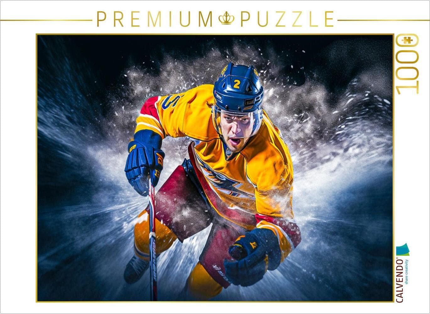CALVENDO Puzzle Ein Motiv aus dem Kalender Eishockey und positive Gedanken | 1000 Teile Lege-Größe 6