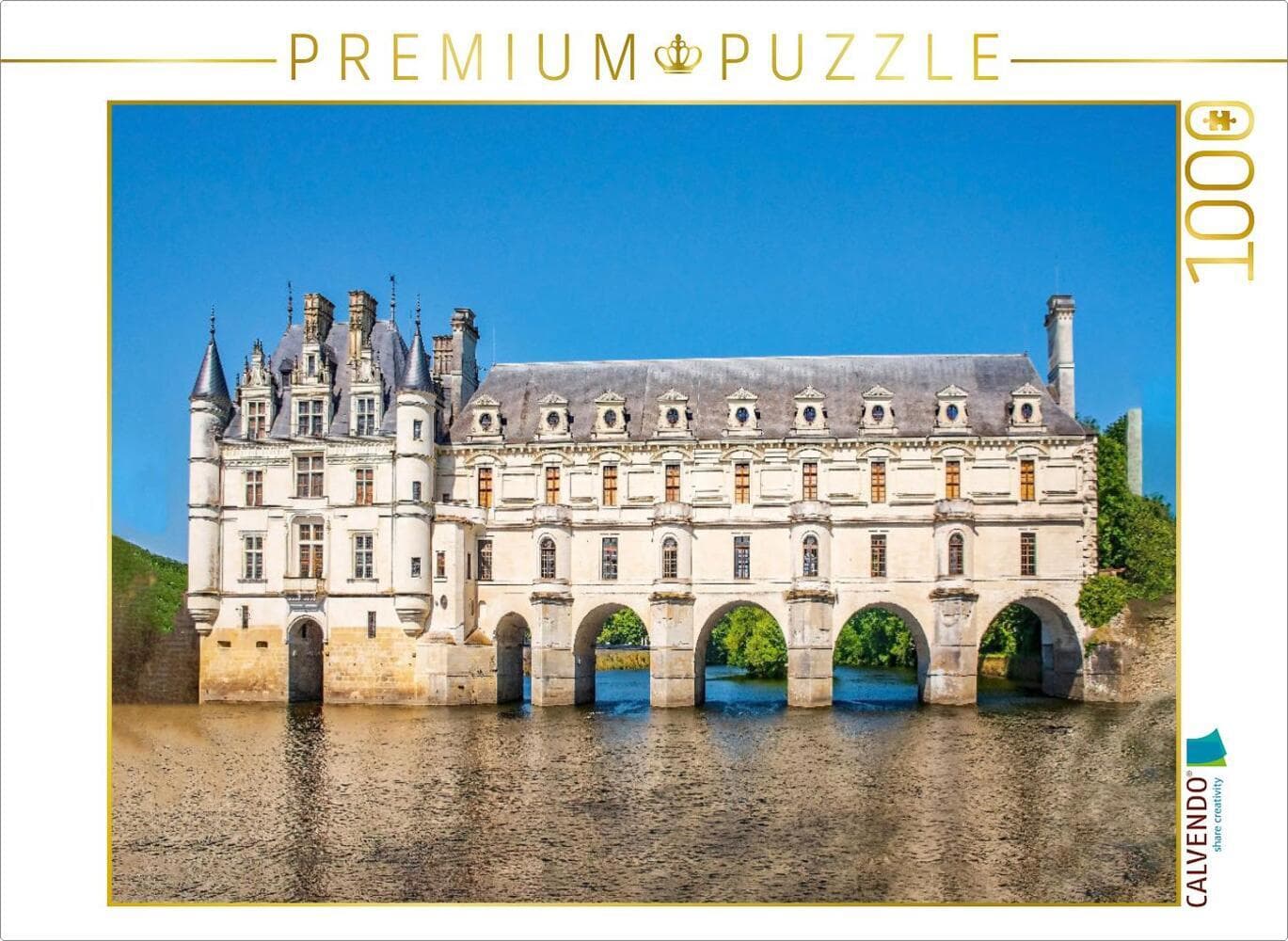 CALVENDO Puzzle Schloss Chenonceau | 1000 Teile Lege-Größe 64x48cm Foto-Puzzle für glückliche Stunde