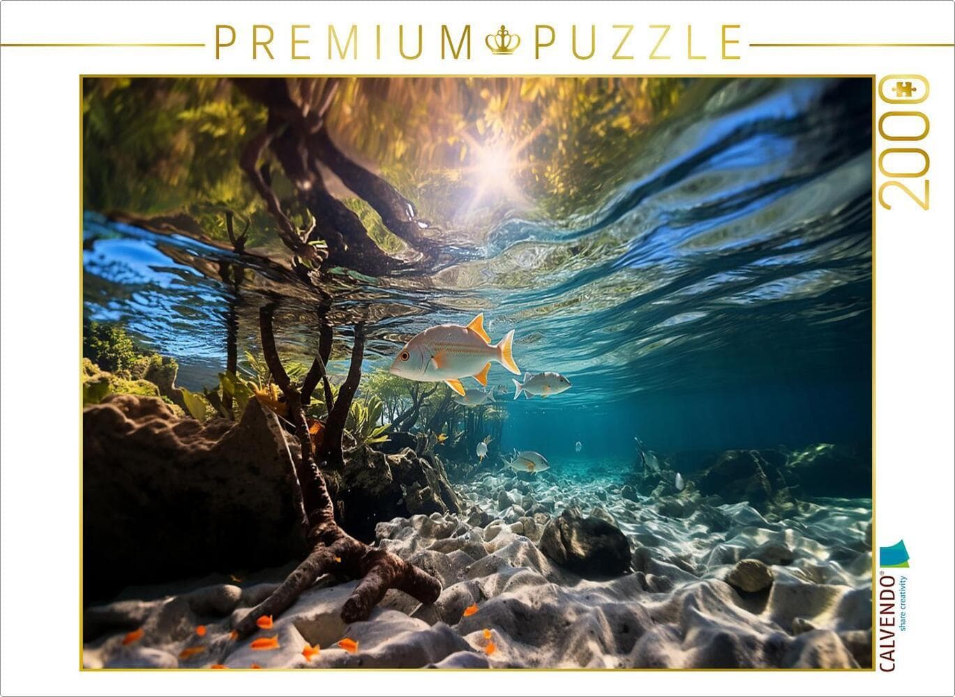 CALVENDO Puzzle In den Mangroven - tropische Fische | 2000 Teile Lege-Größe 90x67cm Foto-Puzzle für