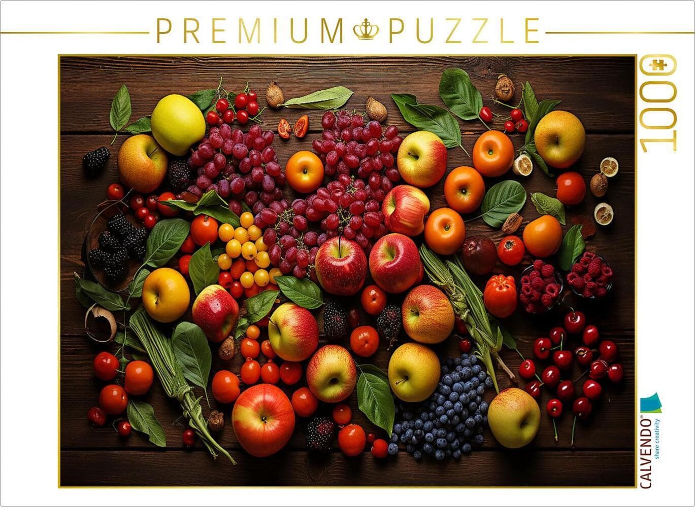 CALVENDO Puzzle Obst schön angeordnet | 1000 Teile Lege-Größe 64x48cm Foto-Puzzle für glückliche Stu