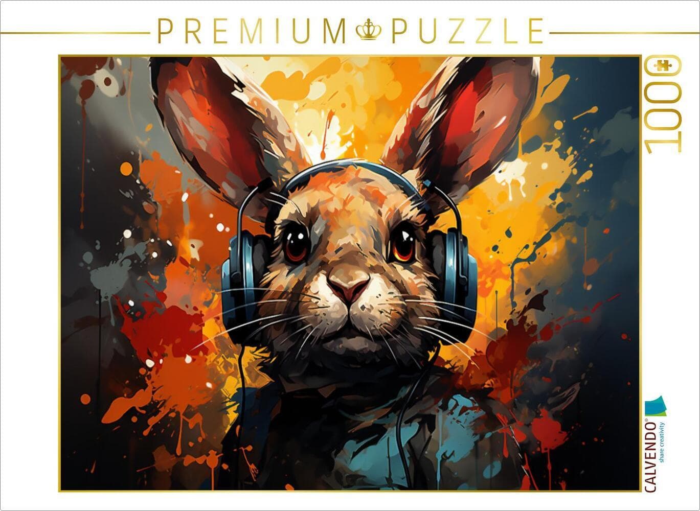 CALVENDO Puzzle Hasenlaute | 1000 Teile Lege-Größe 64x48cm Foto-Puzzle für glückliche Stunden