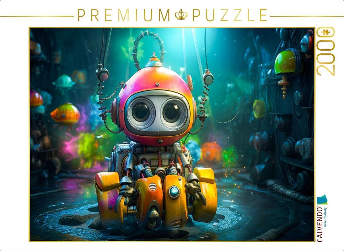 CALVENDO Puzzle Ein Motiv aus dem Kalender Die Welt der kleinen Robots | 2000 Teile Lege-Größe 90x67