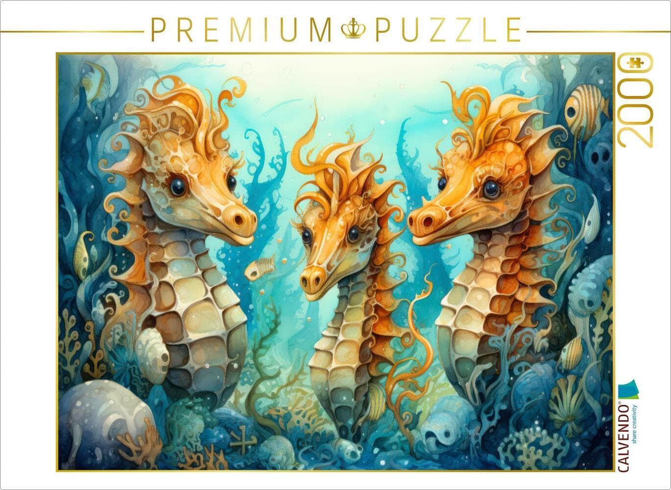 CALVENDO Puzzle Seepferdchen | 2000 Teile Lege-Größe 90x67cm Foto-Puzzle für glückliche Stunden