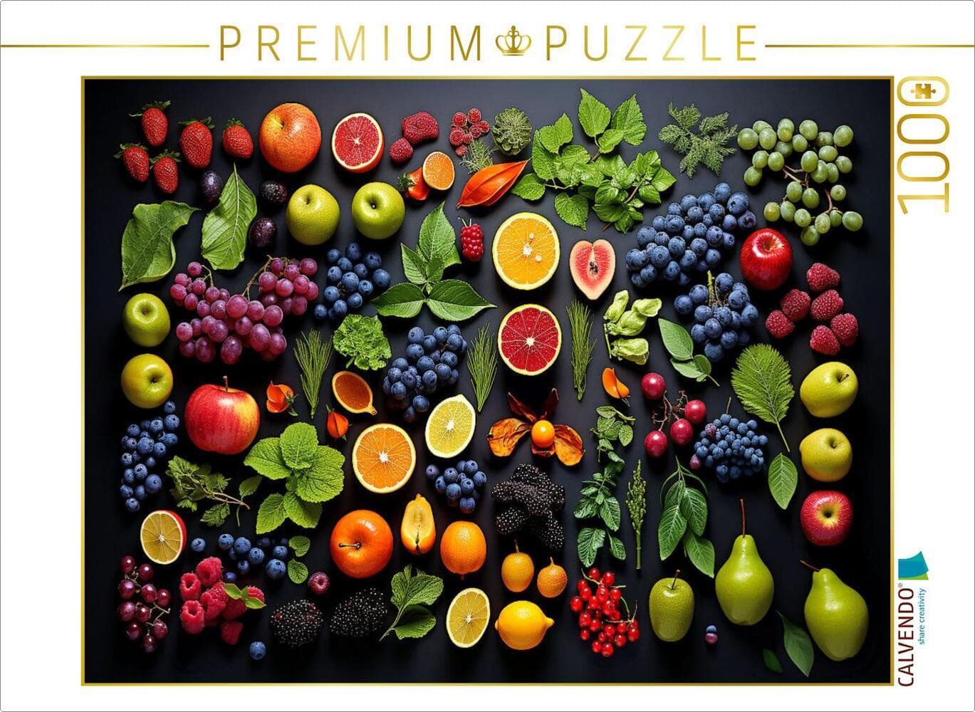 CALVENDO Puzzle Obstauswahl schön angeordnet | 1000 Teile Lege-Größe 64x48cm Foto-Puzzle für glückli